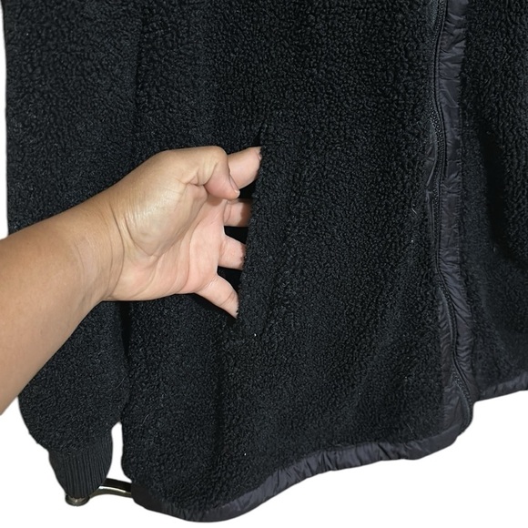 1 Madison Expedition Women's Jacket Size L Black Fuzzy Zipped Hoodie Insulated - Picture 7 of 14